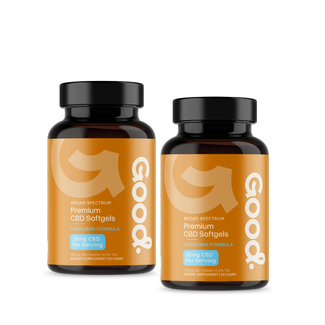 GOOD ORGANICS CBD SOFTGELS CURCUMIN FORMULA - 2 PACK (1500MG TOTAL)