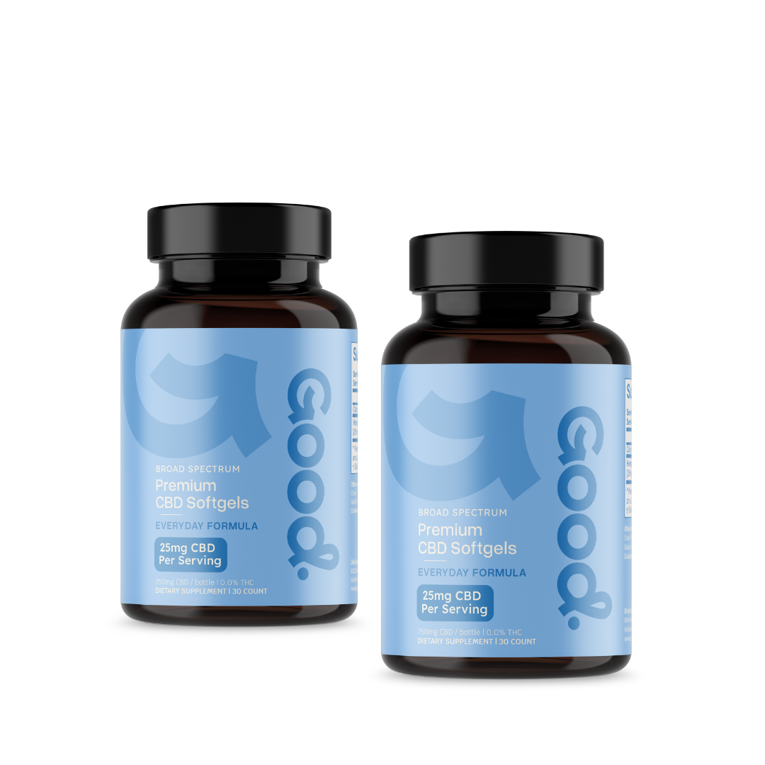 Good Organics 25mg Everyday CBD Softgels - 2 Pack (THC Free)