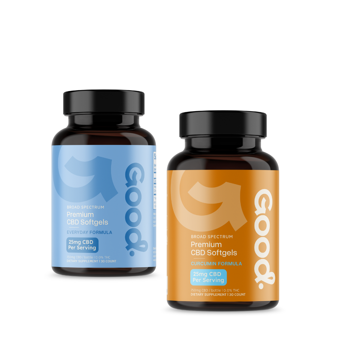 Good Organics Day &amp; Night Relief CBD Softgels (THC Free)