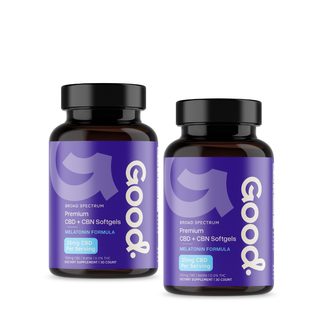 Good Organics Sleep CBD Softgels - 2 Pack (CBD + CBN + Melatonin)