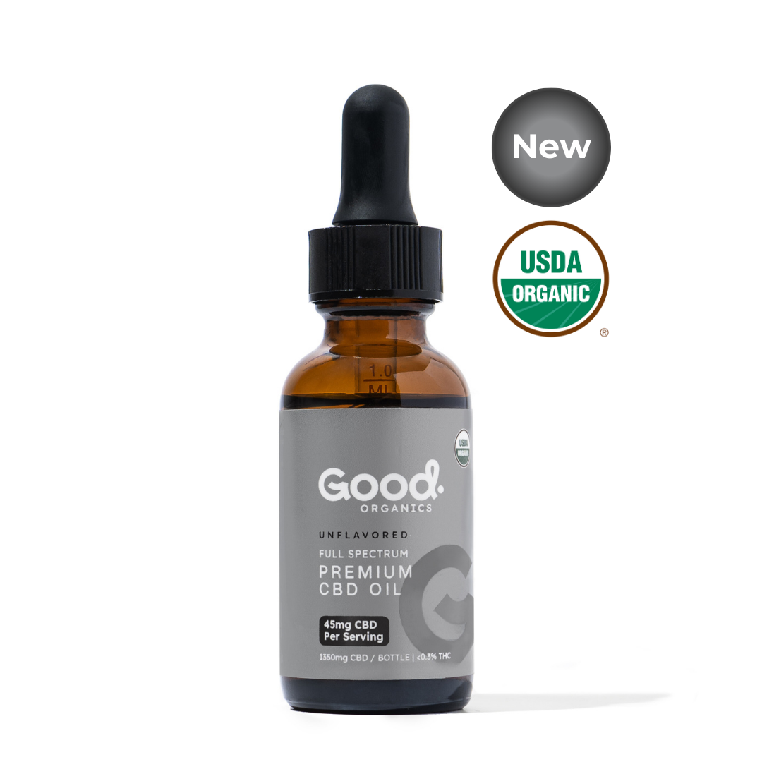 USDA ORGANIC UNFLAVORED CBD + THC TINCTURE (900MG, 1350MG, 2250MG OPTIONS)