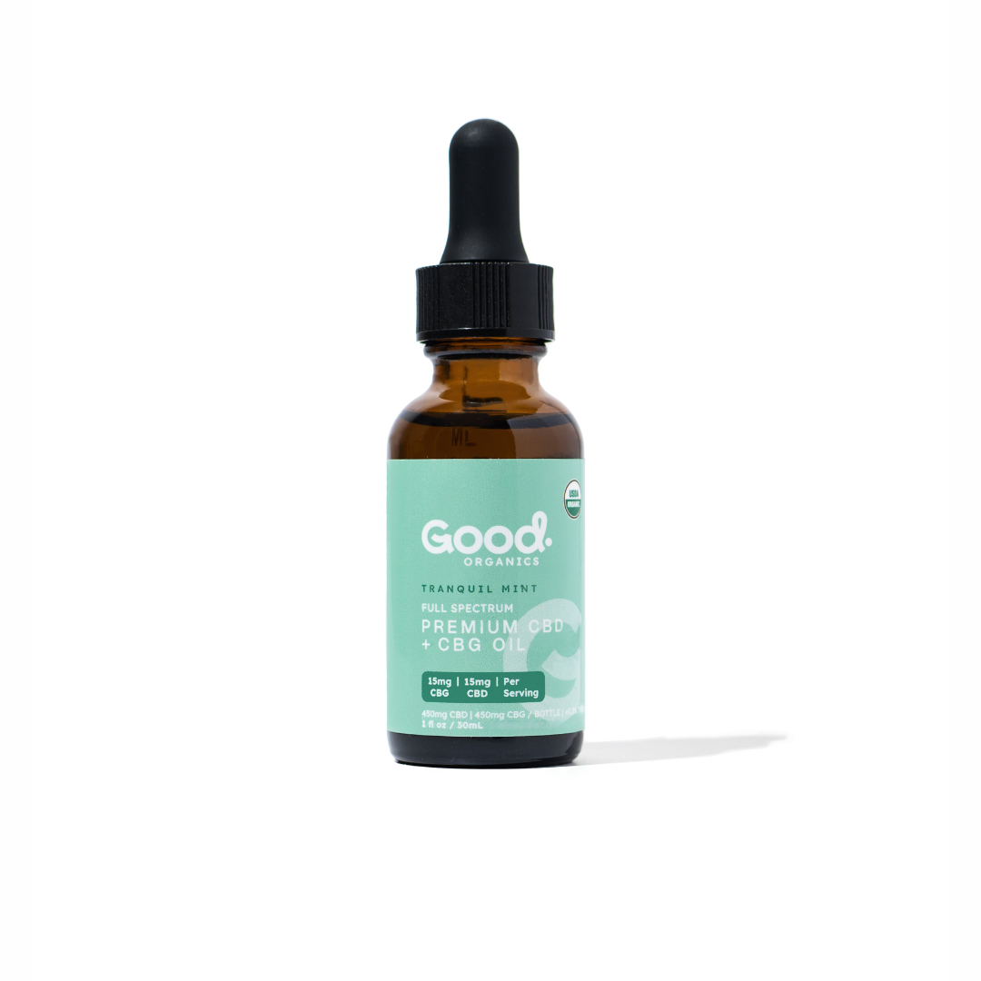 USDA ORGANIC TRANQUIL MINT CBD + CBG TINCTURE