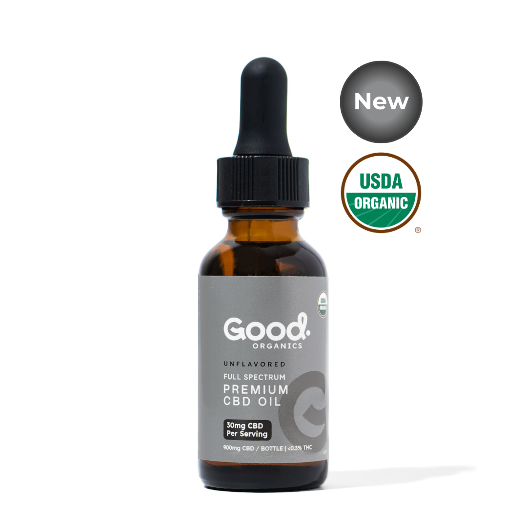 USDA ORGANIC UNFLAVORED CBD + THC TINCTURE (900MG, 1350MG, 2250MG OPTIONS)