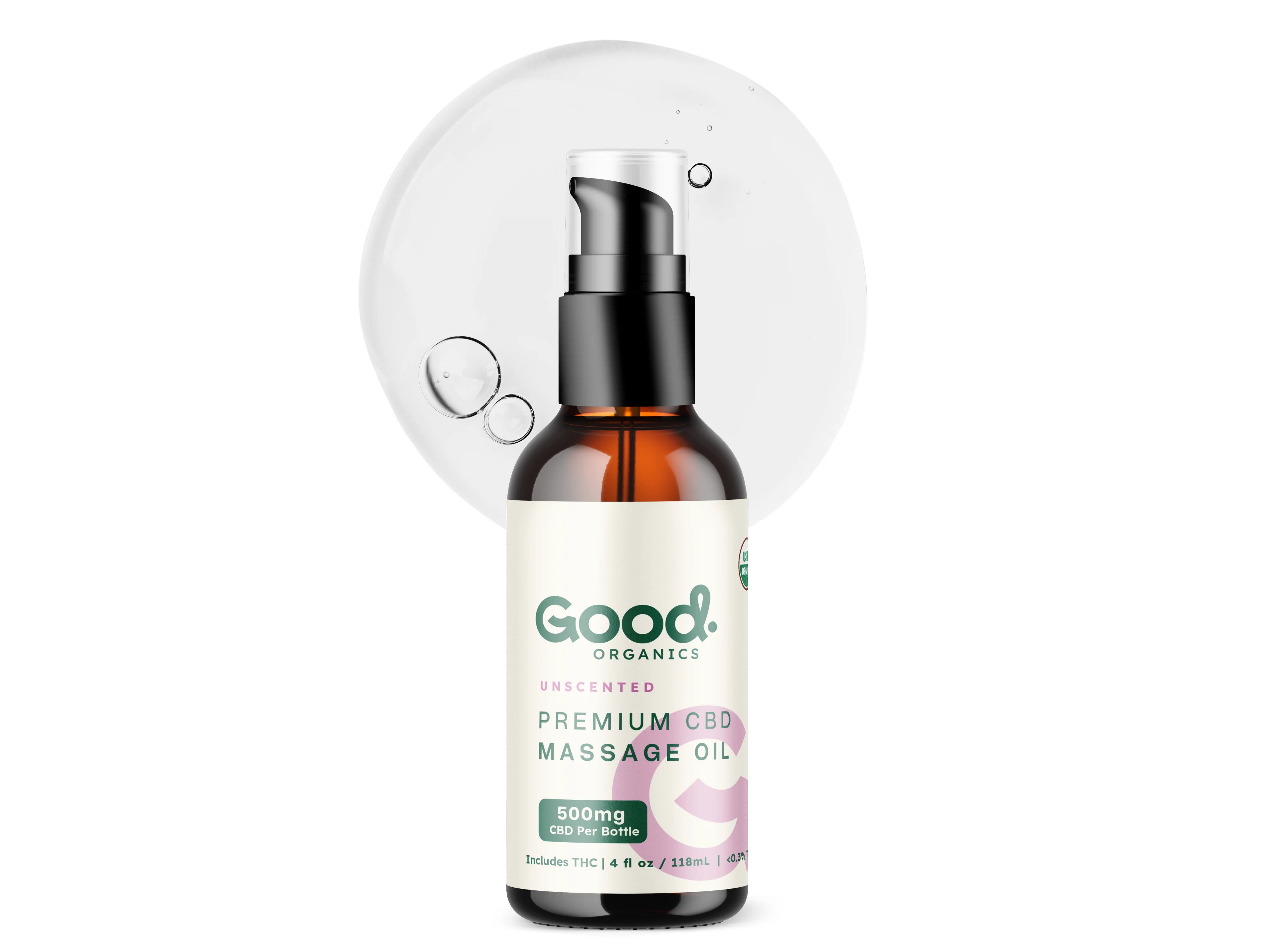 Organic CBD Massage Oil with THC - Good Organics