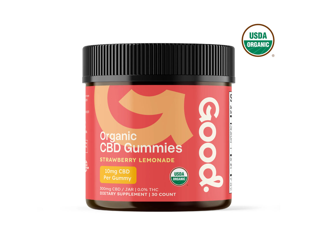 Organic CBD Gummies Strawberry Lemonade (10mg and 25mg) - Good Organics