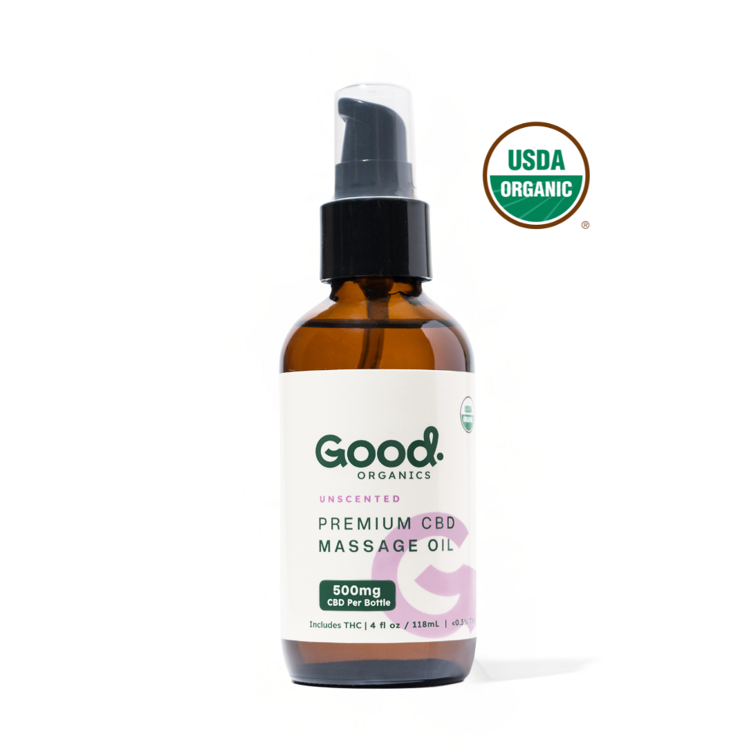 USDA ORGANIC CBD MASSAGE OIL WITH THC